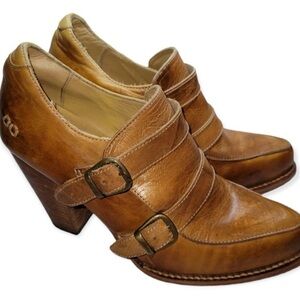Bed Stu Tan Ivy Windsor Buckle & Heeled Shoes